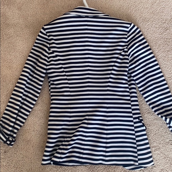 Navy&White Striped Blazer - Picture 2 of 3